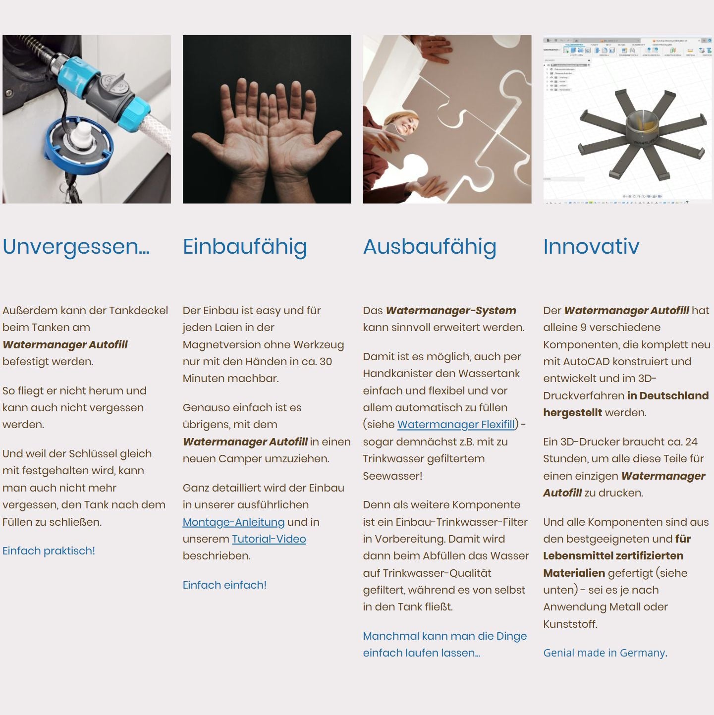 Watermanager Autofill M mit Magnet-Halterung