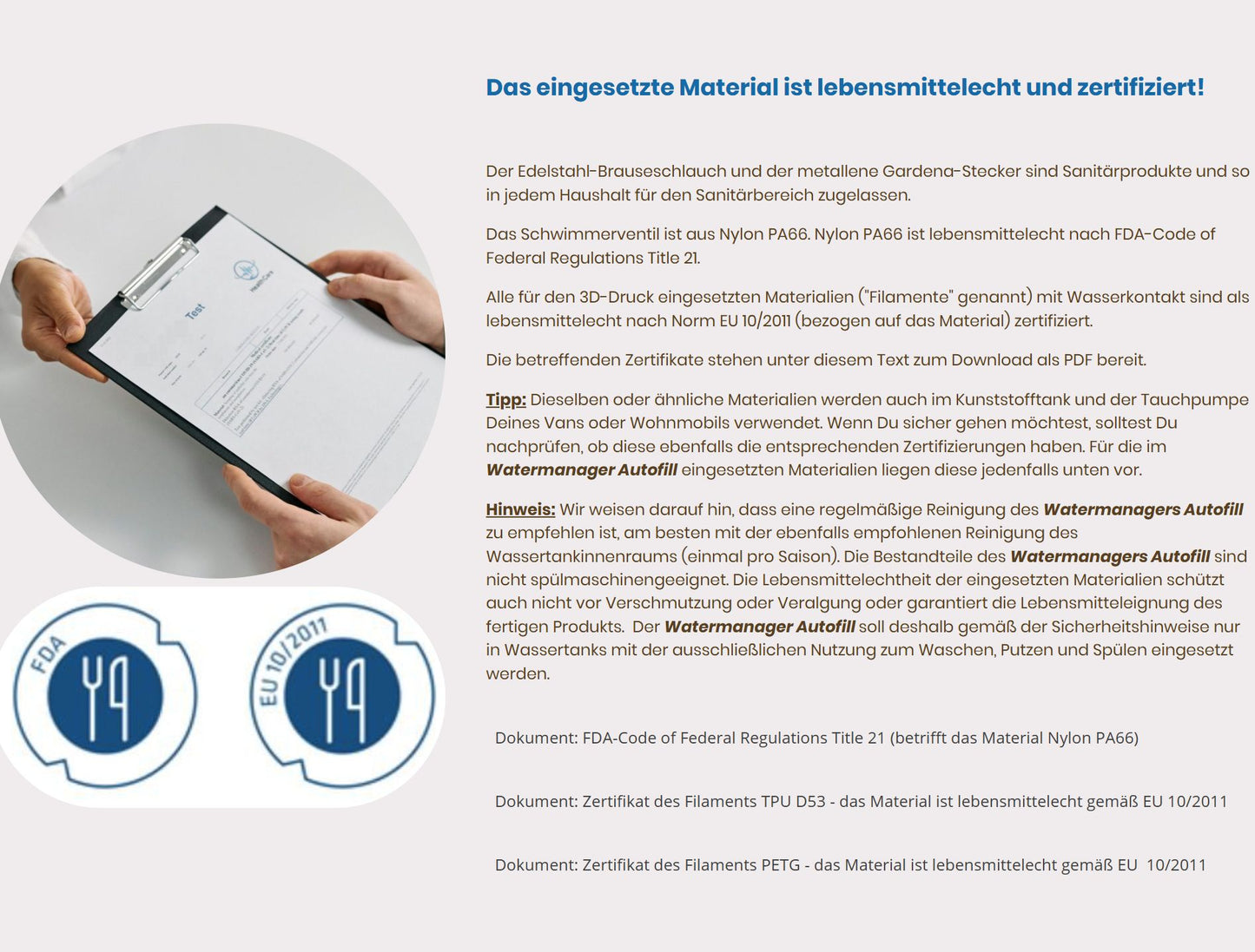 Watermanager Autofill M mit Magnet-Halterung