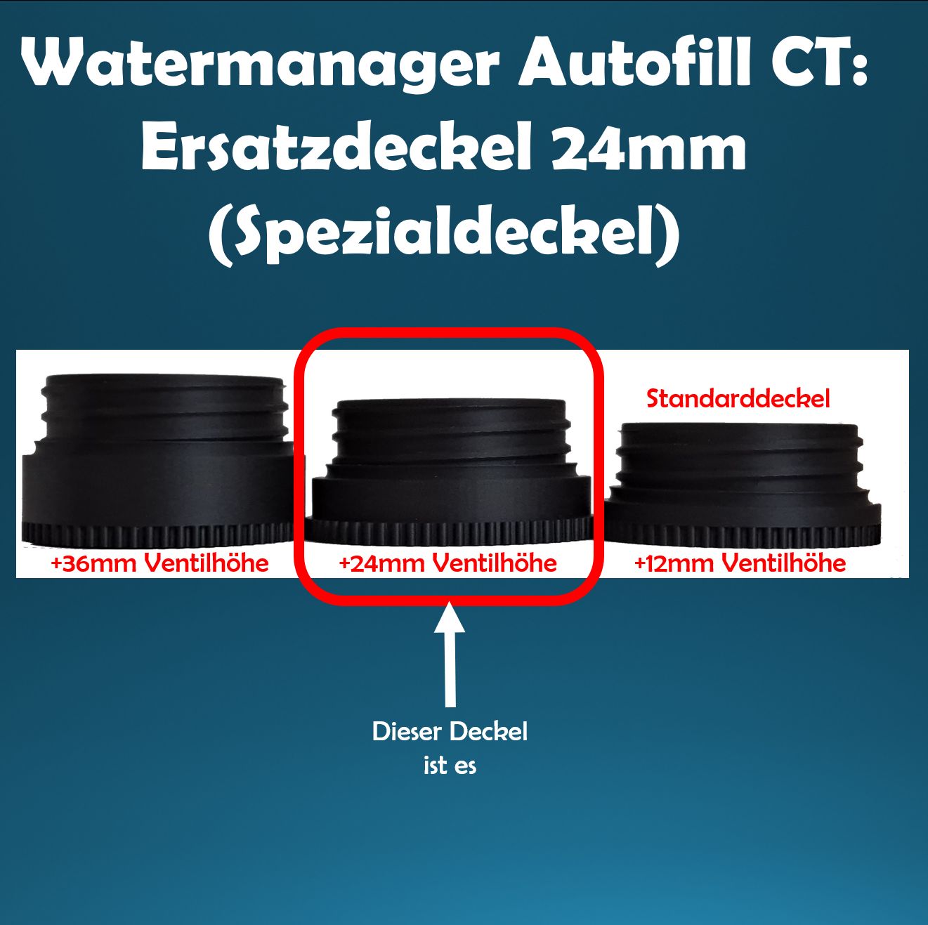 Ersatzdeckel 24mm - Ersatzteil / Zubehör für alle WAC-xxx-115