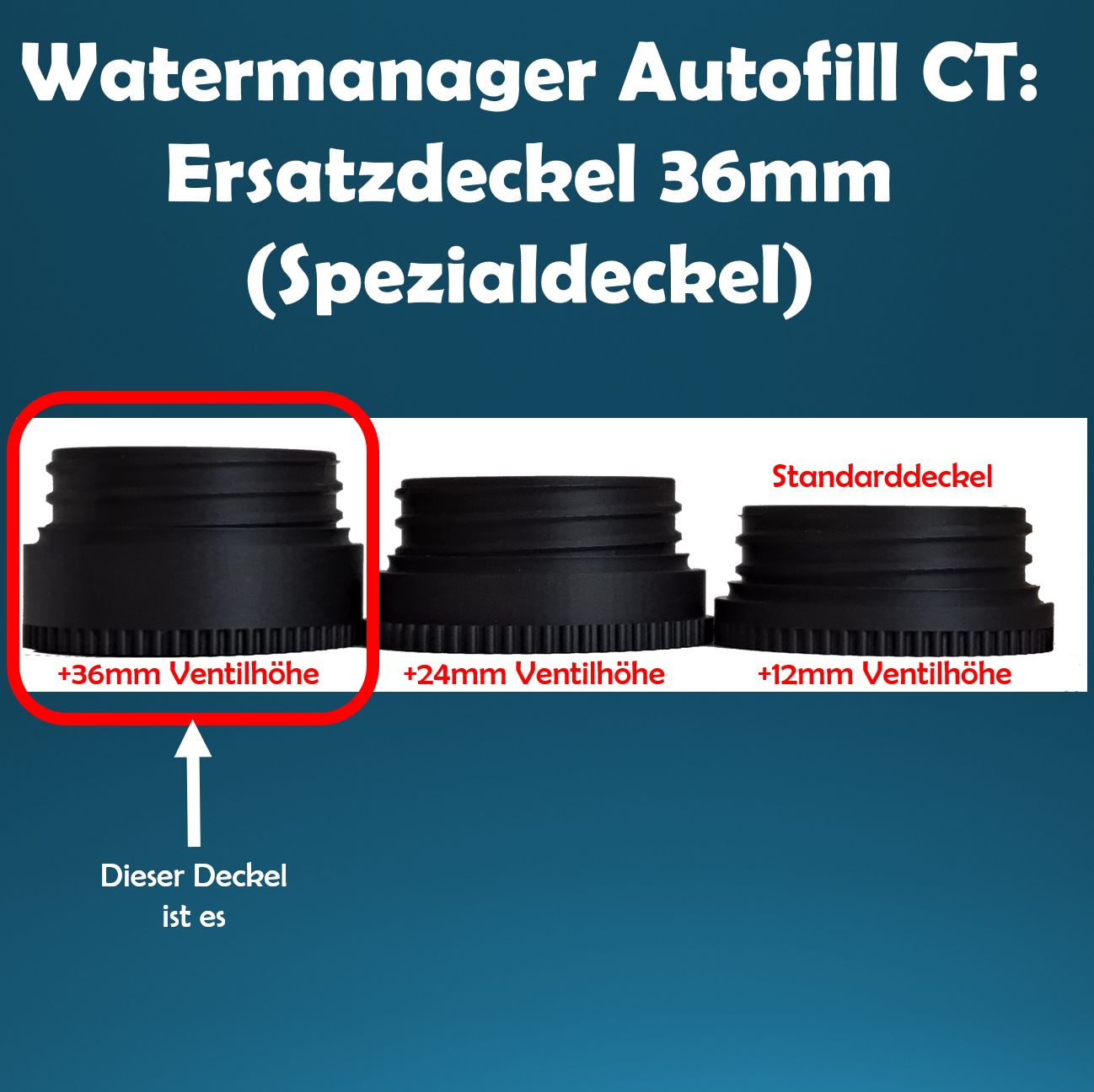 Ersatzdeckel 36mm - Ersatzteil / Zubehör für alle WAC-xxx-115