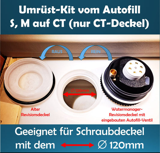 Umrüst-Kit für Watermanager Autofill-Umrüstung von S oder M auf CT 12mm (Standardhöhe) - Ersatzteil / Zubehör für alle WAM-xxx-101 und WAS-xxx-102